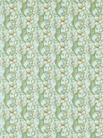 Clarke & Clarke Golden Lily Made to Measure Curtains or Roman Blind, Apple/Blush, Apple/Blush