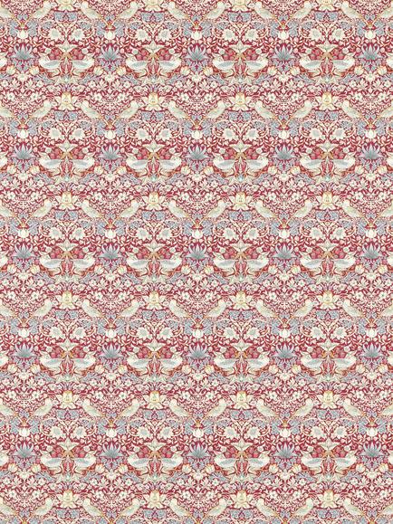 Clarke & Clarke Strawberry Thief Furnishing Fabric, Plum