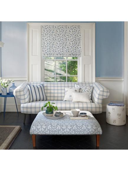 Clarke & Clarke Fairford Furnishing Fabric - view 2, Denim