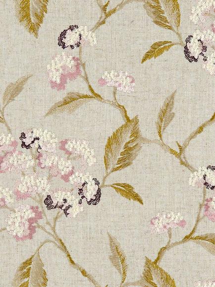 Clarke & Clarke Summerby Furnishing Fabric, Damson