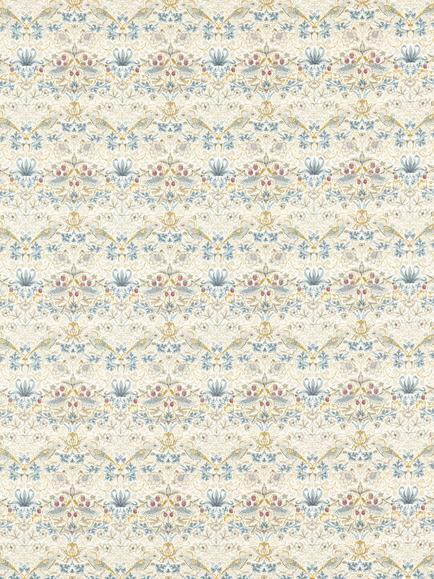 Clarke & Clarke Strawberry Thief Furnishing Fabric, Linen/Plum