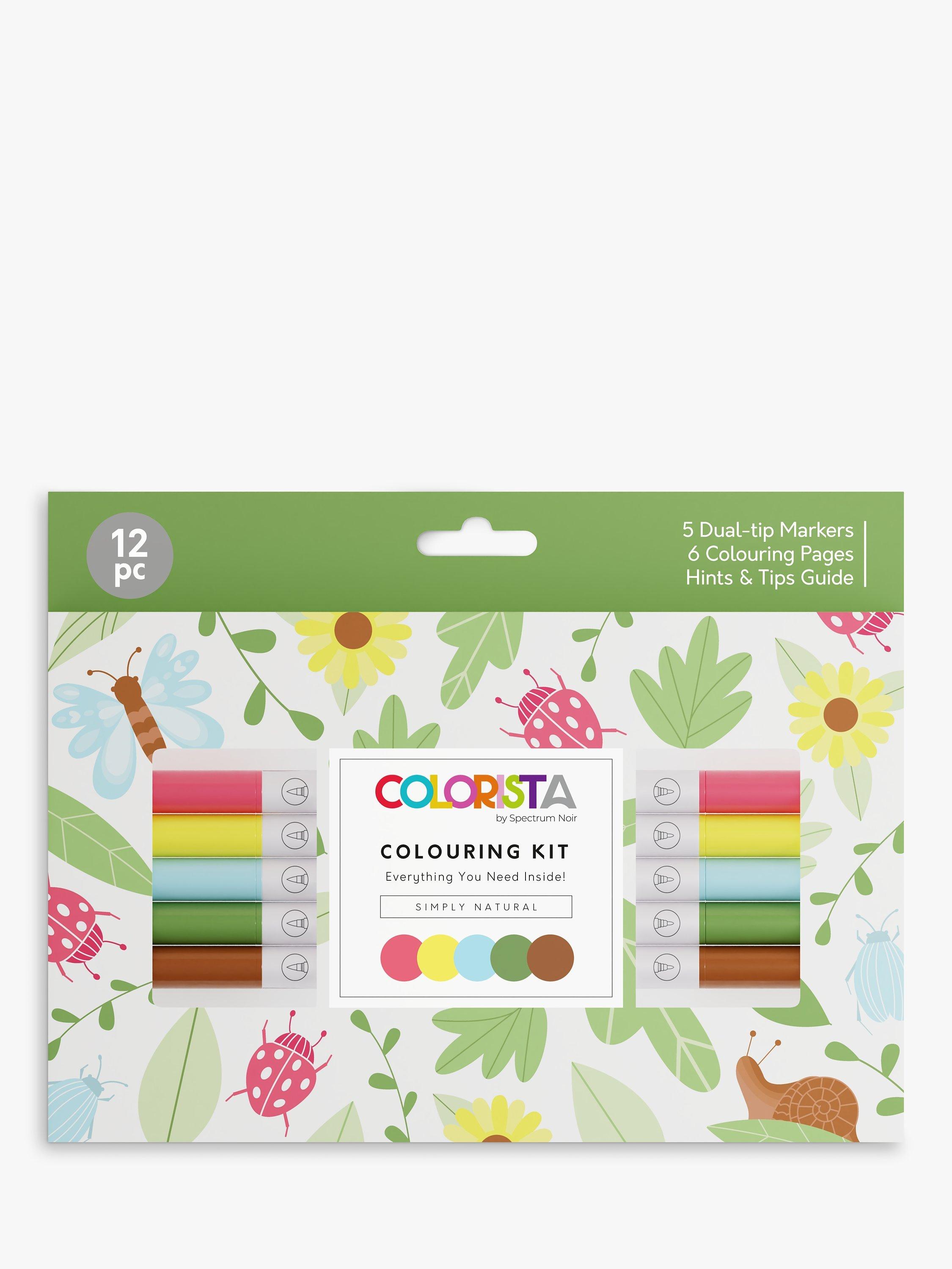 Colorista Colouring Kit Blendable Art Markers, Simply Natural, Pack of 12