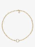 Melissa Odabash Ring Charm Chain Necklace, Gold