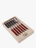 Laguiole Stainless Steel Teaspoons, Set of 6, Basque Red