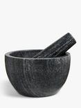 John Lewis Honed Marble Pestle & Mortar, Grey