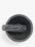 John Lewis Honed Midnight Black Marble Pestle and Mortar