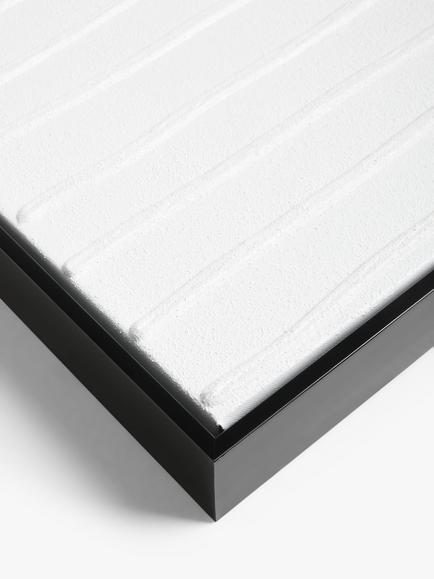 John Lewis Abstract Textured Framed Canvas, 80 x 60cm, White - view 2, White