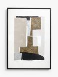 John Lewis Abstract Neutral Framed Canvas, Set of 2, 70 x 50cm, White/Multi