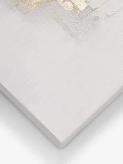 John Lewis 'Bronze Abstract' Hand-Painted Canvas, 100 x 100cm, White/Multi - view 2, White/Multi
