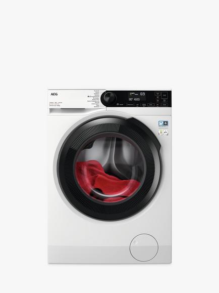 AEG 7000 LWR7496O4B Freestanding Washer Dryer, 9/6kg Load, 1600pm Spin, White, White