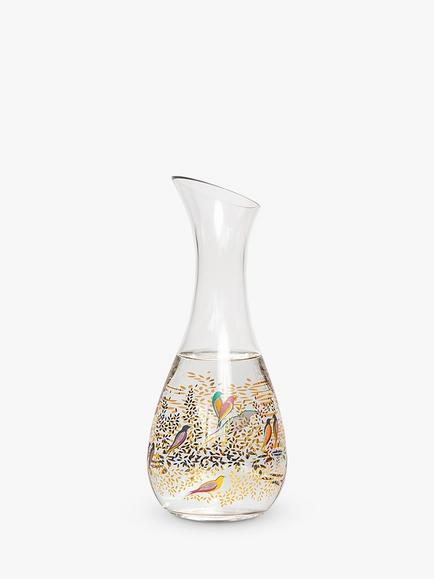 Sara Miller Birds Glass Carafe, 1.2L, Clear - view 2, Clear