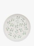 Sophie Conran for Portmeirion Mistletoe Porcelain Platter, 30cm, White/Green