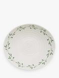 Sophie Conran for Portmeirion Mistletoe Porcelain Cereal Bowl, 18cm, White/Green