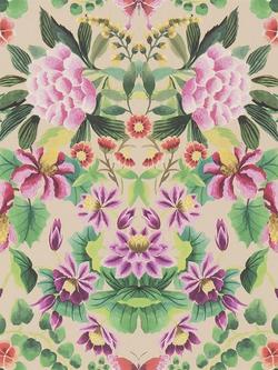Designers Guild Ikebana Damask Wallpaper, Fuchsia Pdg1156/01