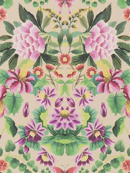 Designers Guild Ikebana Damask Wallpaper, Fuchsia Pdg1156/01