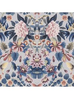 Designers Guild Ikebana Damask Wallpaper, Slate Blue Pdg1156/04