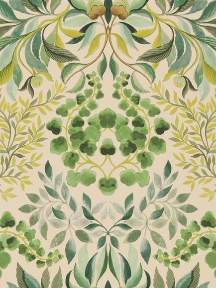 Designers Guild Karakusa Wallpaper, Emerald Pdg1157/04
