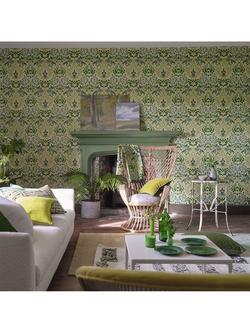Designers Guild Karakusa Wallpaper - view 2, Emerald Pdg1157/04