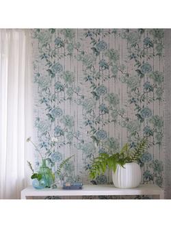 Designers Guild Kyoto Flower Wallpaper - view 2, Eau De Nil Pdg1158/04