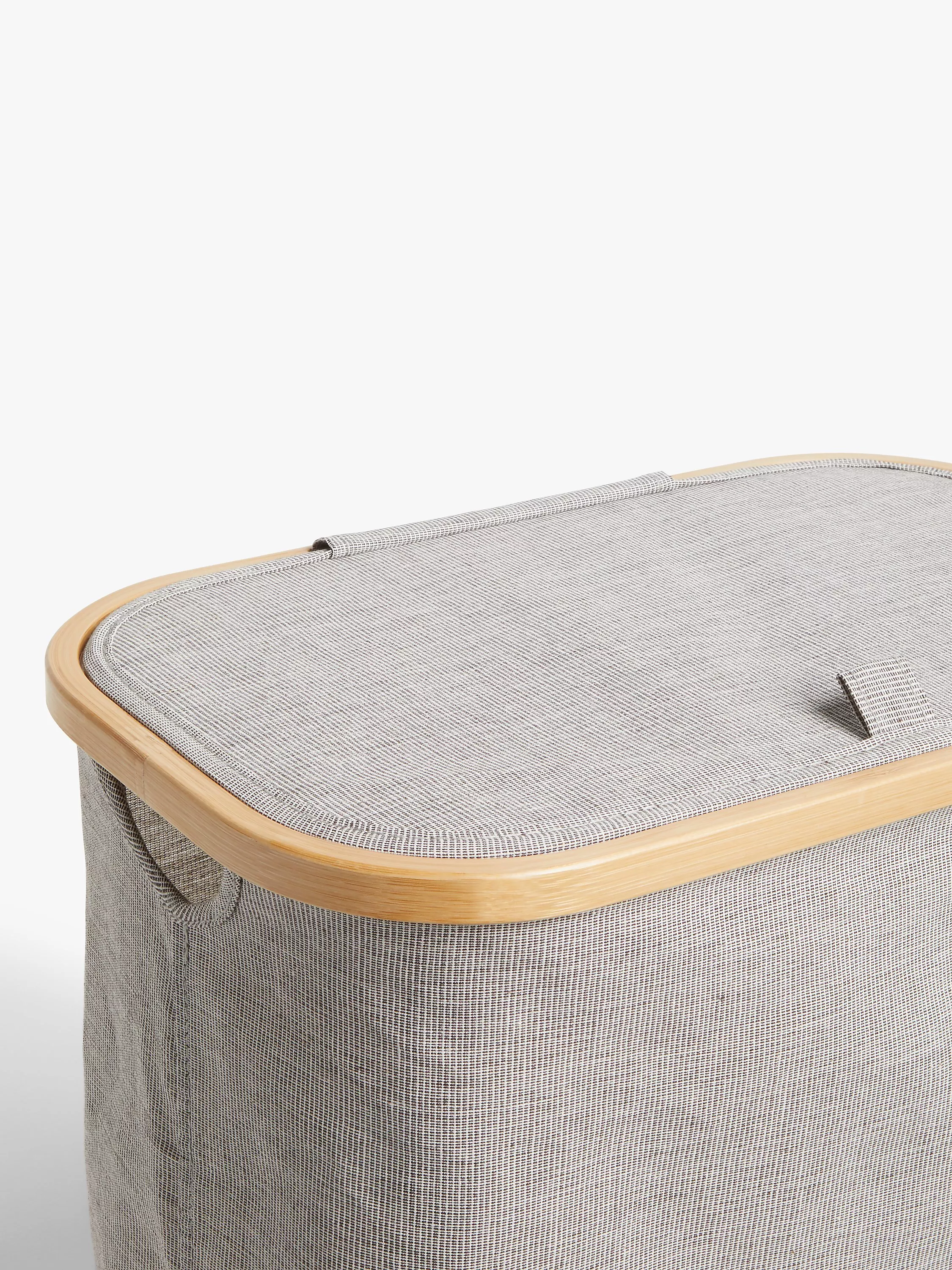 John Lewis Bamboo Rim Laundry Hamper - Thumbnail 3