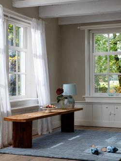 Laura Ashley Cleavers Leaves Rug - view 2, Blue