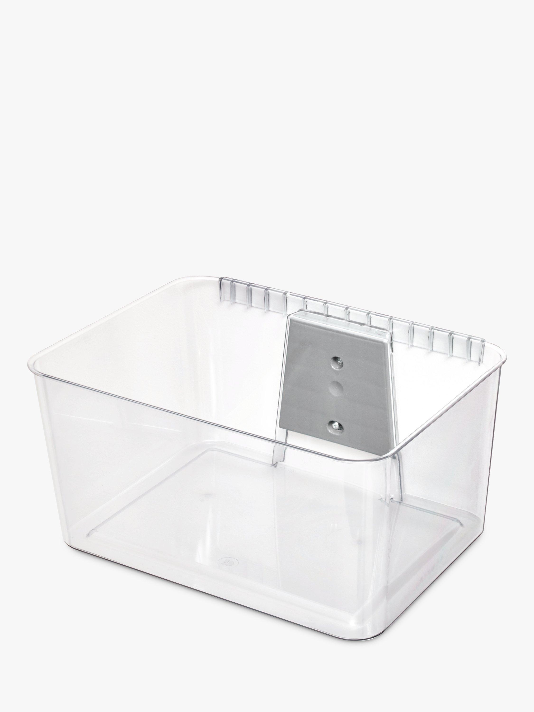 Wall Space Large Storage Bin with Bracket, Clear, H20.3 x W40.6 x D30.5cm