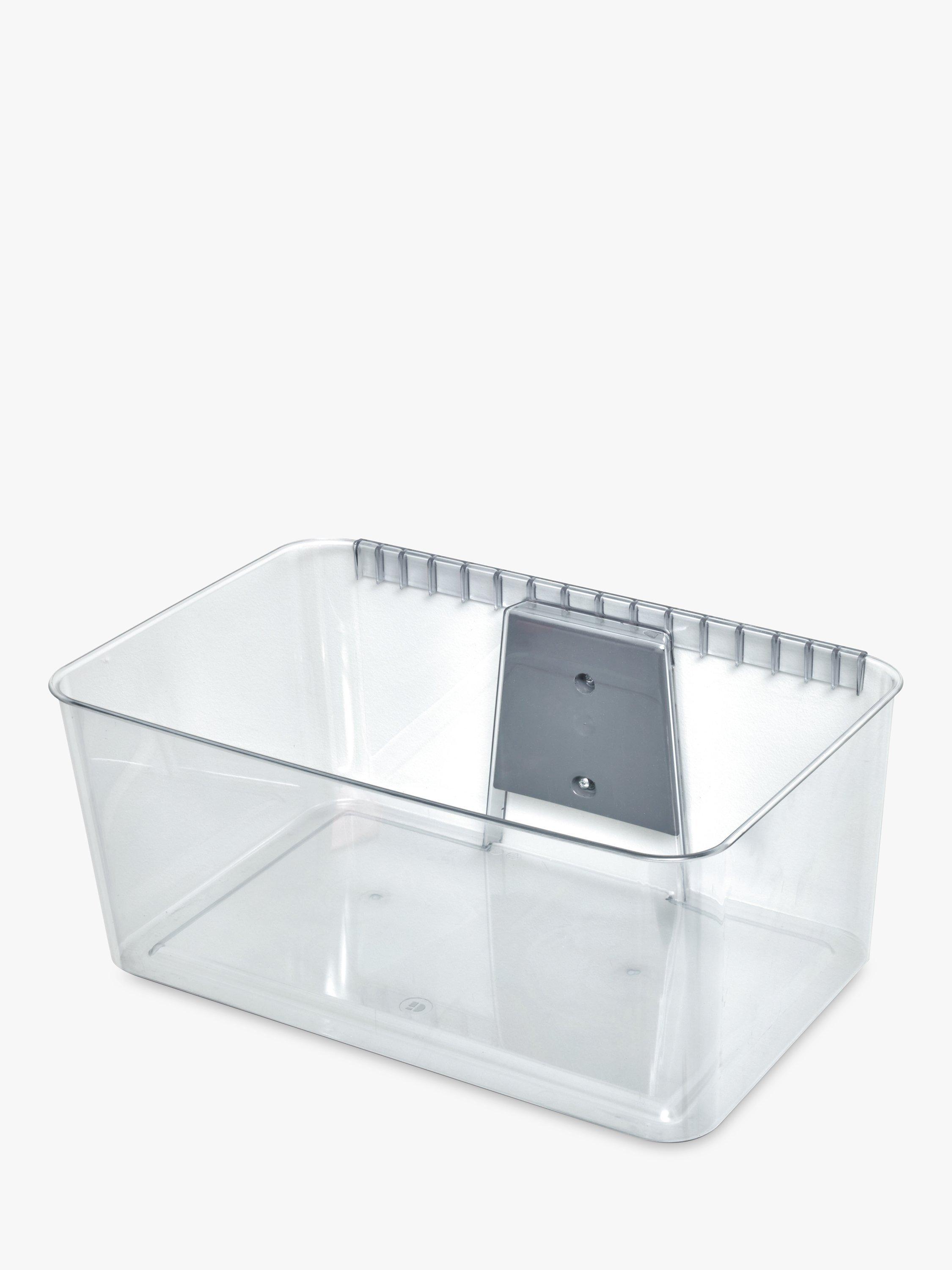 Wall Space Extra Large Storage Bin with Bracket, Clear, H20.30 x W45.7 x D30.5cm