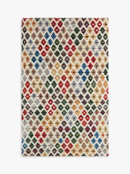 John Lewis Mori Geometric Floral Rug, Multi