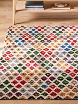 John Lewis Mori Geometric Floral Rug - view 2, Multi
