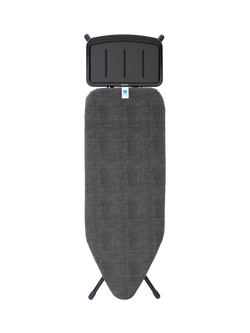 Brabantia Ironing Board C, 124 x 45cm, Solid Steam Unit Holder - Denim Black, Denim Black