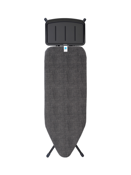 Brabantia Ironing Board C, 124 x 45cm, Solid Steam Unit Holder - Denim Black, Denim Black