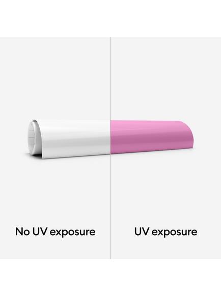 Cricut® UV-Activated, Colour-Changing Iron-On Vinyl - view 2, White - Magenta
