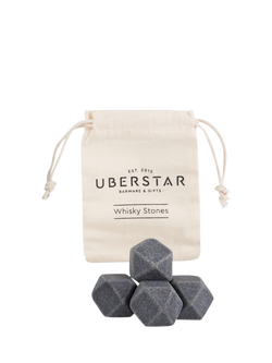 Uberstar Hex Whisky Stones, Set of 4, Granite