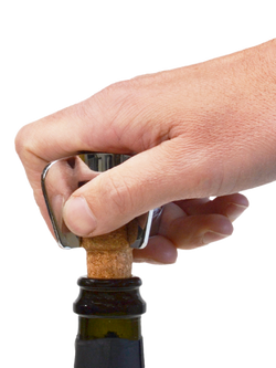 Uberstar Champagne & Prosecco Star Bottle Opener - view 2, Silver