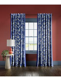 Harlequin x Sophie Robinson Thicket Pair Lined Multiway Curtains, Lapis Blue, Lapis Blue