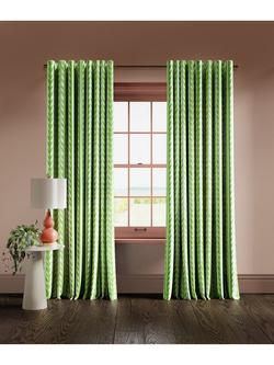 Harlequin x Sophie Robinson Sticky Grass Pair Lined Multiway Curtains, Emerald, Emerald