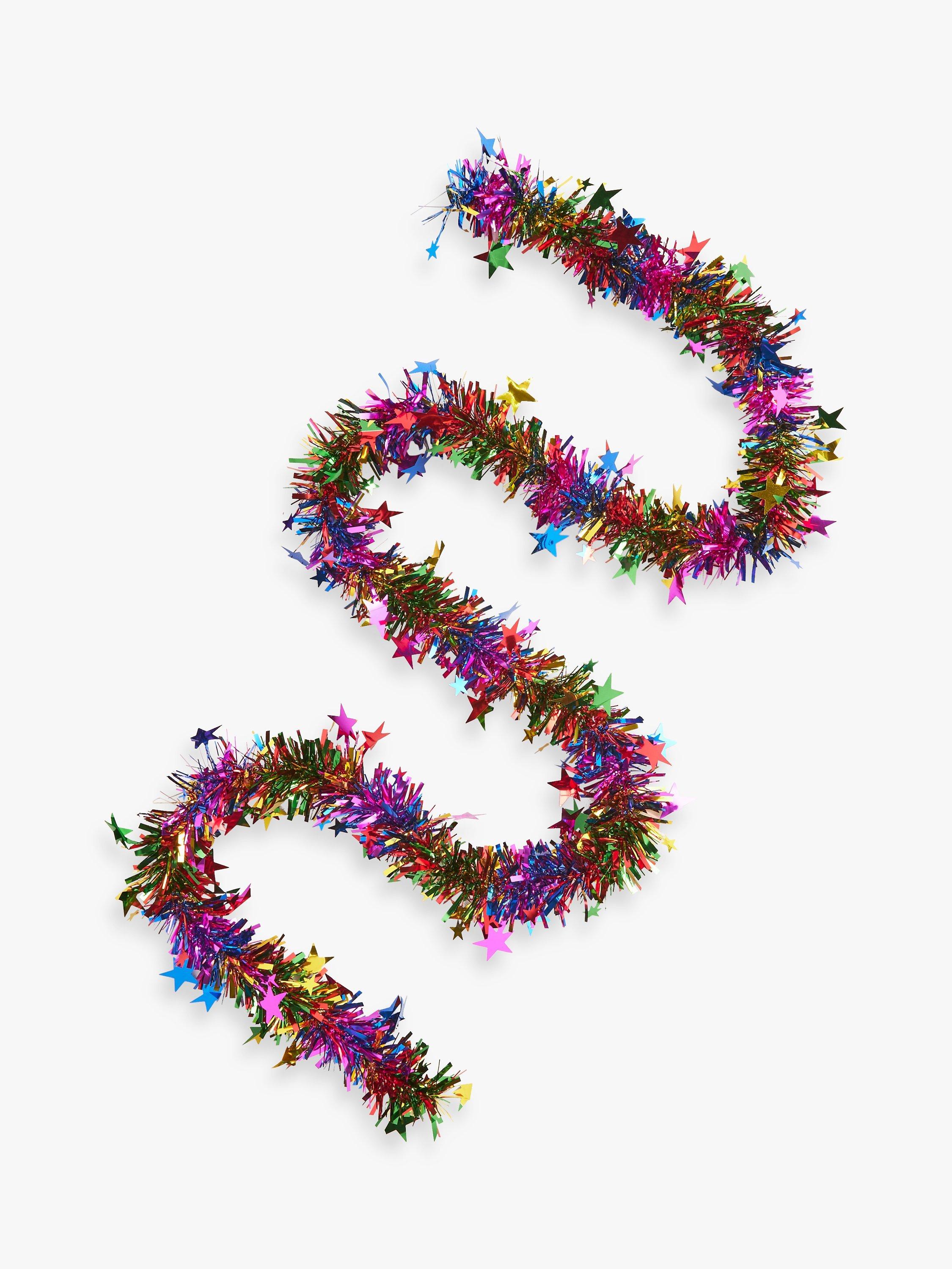 John Lewis Rainbow Time Capsule Star Tinsel, Multi