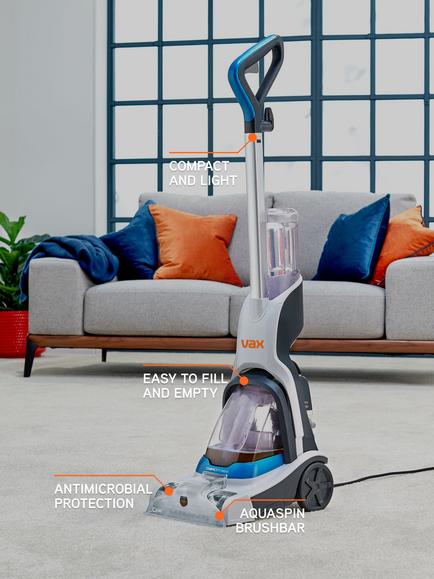 Vax Compact Power Carpet Cleaner, White/Blue - view 2, White/Blue