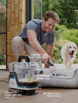 Vax SpotWash Home Pet-Design Carpet Cleaner, Grey/White/Teal - view 2, Grey/White/Teal