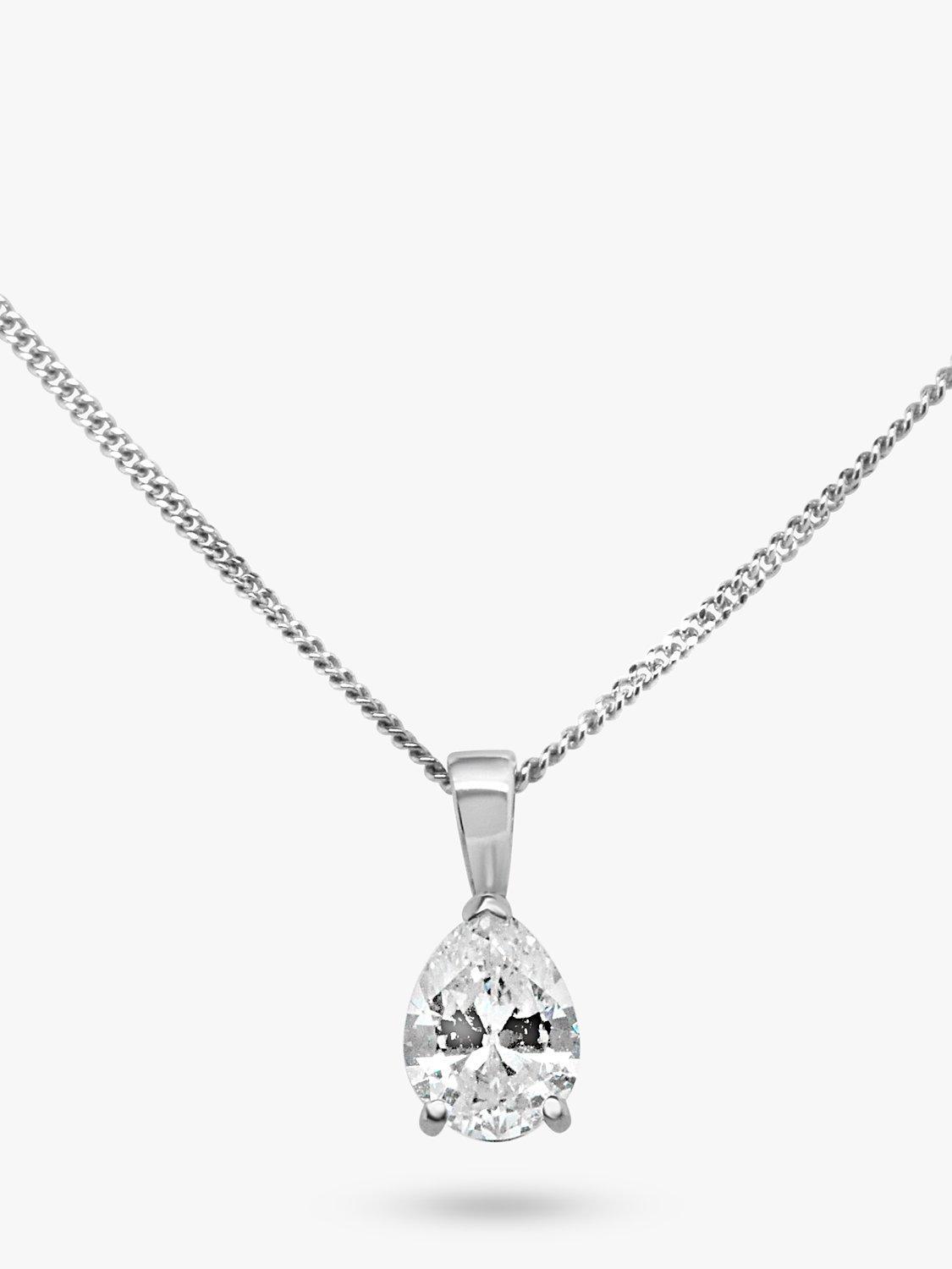 Product image 1 of 3, which shows Milton & Humble Jewellery Pre-Loved White Gold Diamond Pendant Necklace