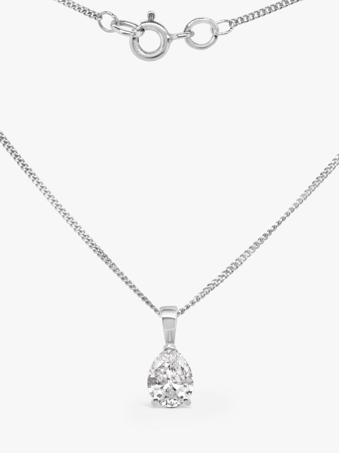 Product image 3 of 3, which shows Milton & Humble Jewellery Pre-Loved White Gold Diamond Pendant Necklace
