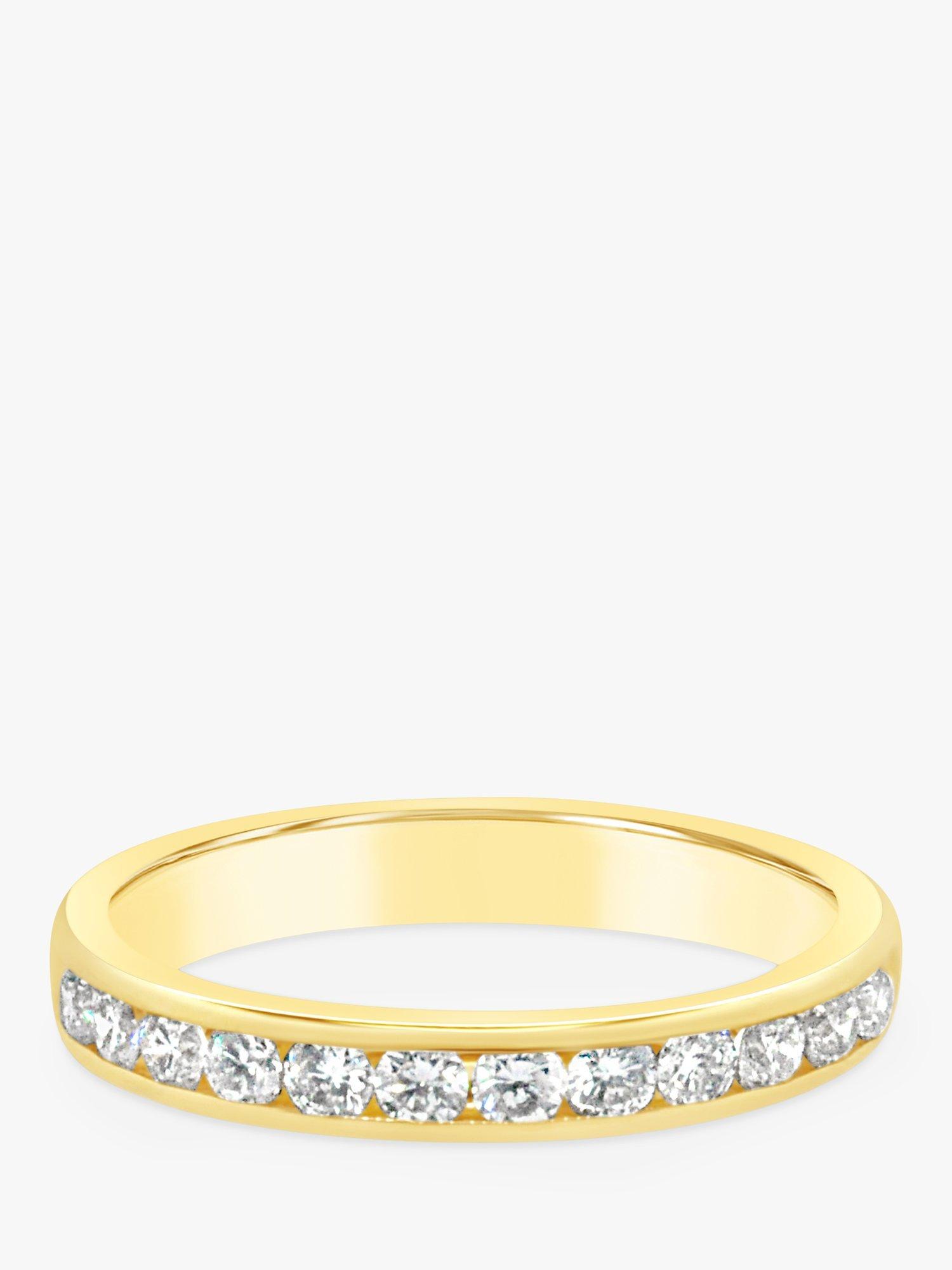 Product image 1 of 6, which shows Milton & Humble Jewellery Pre-Loved Yellow Gold Diamond Half Eternity Ring