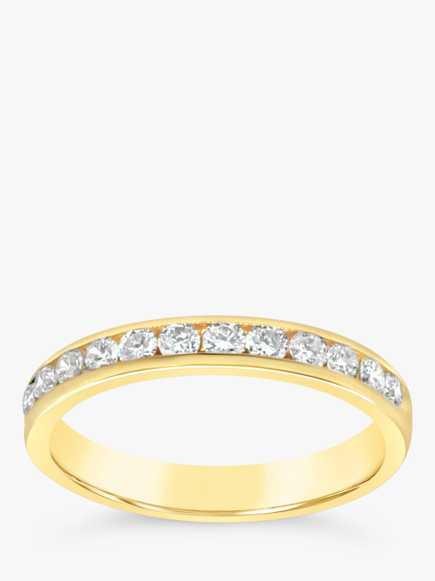 Product image 2 of 6, which shows Milton & Humble Jewellery Pre-Loved Yellow Gold Diamond Half Eternity Ring