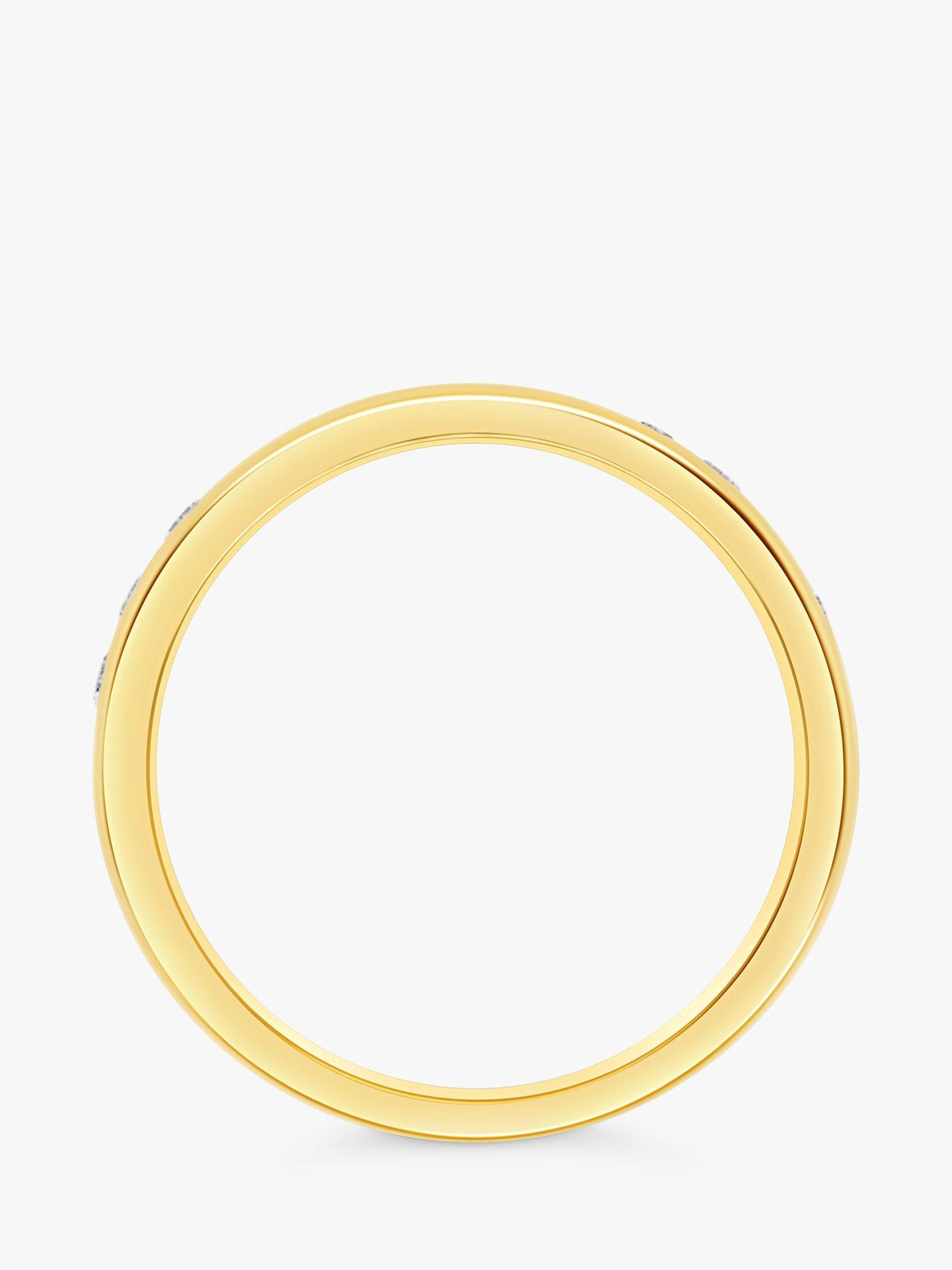 Product image 5 of 6, which shows Milton & Humble Jewellery Pre-Loved Yellow Gold Diamond Half Eternity Ring