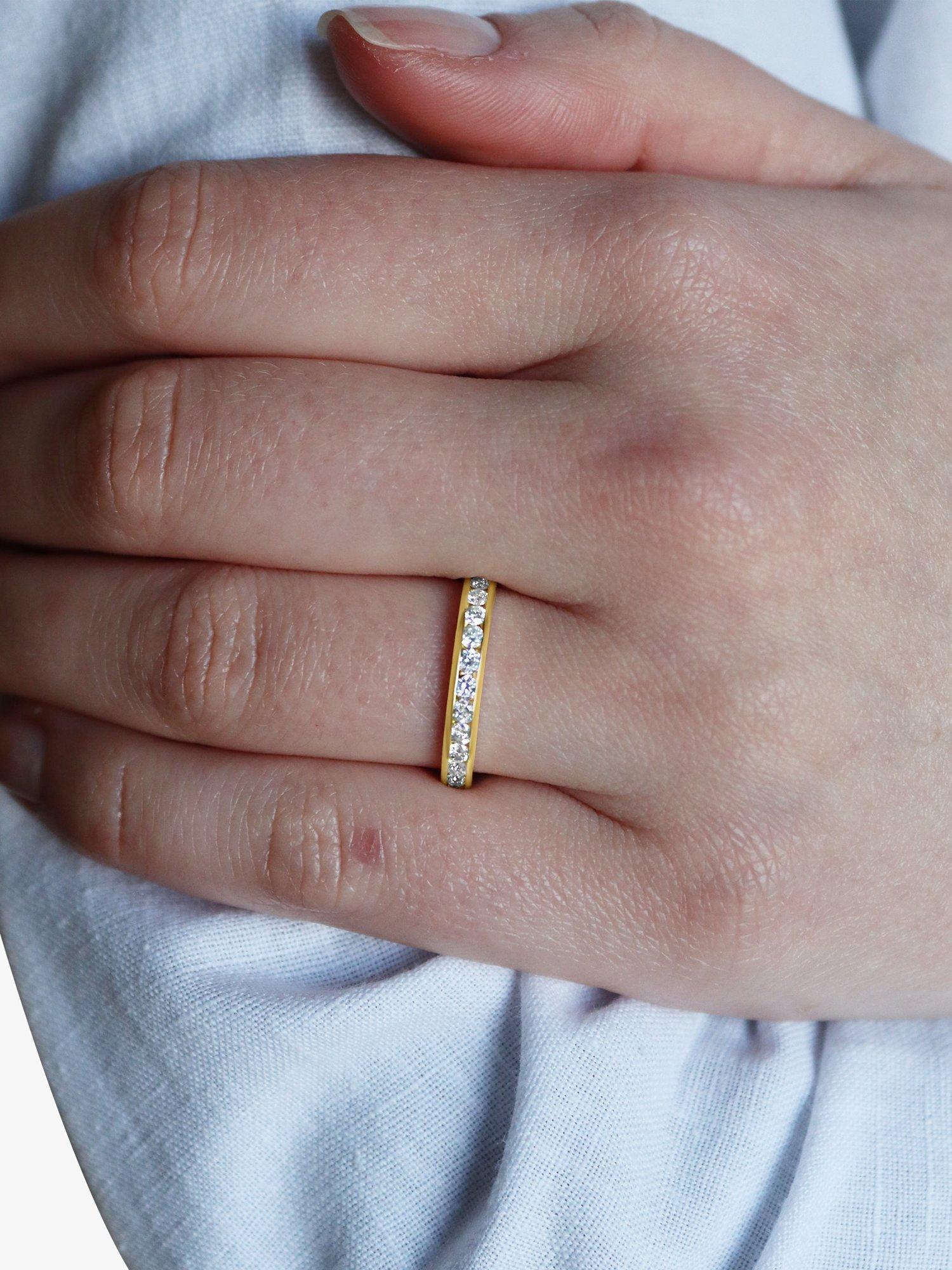 Product image 6 of 6, which shows Milton & Humble Jewellery Pre-Loved Yellow Gold Diamond Half Eternity Ring