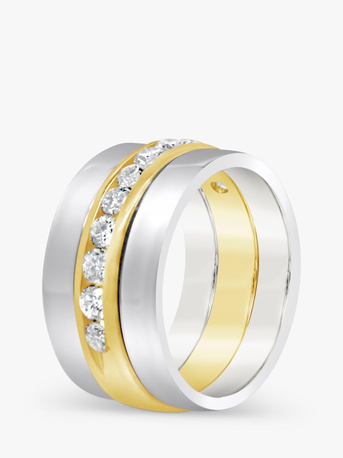 Product image 1 of 5, which shows Milton & Humble Jewellery Pre-Loved 14ct White & Yellow Gold Diamond Eternity Ring