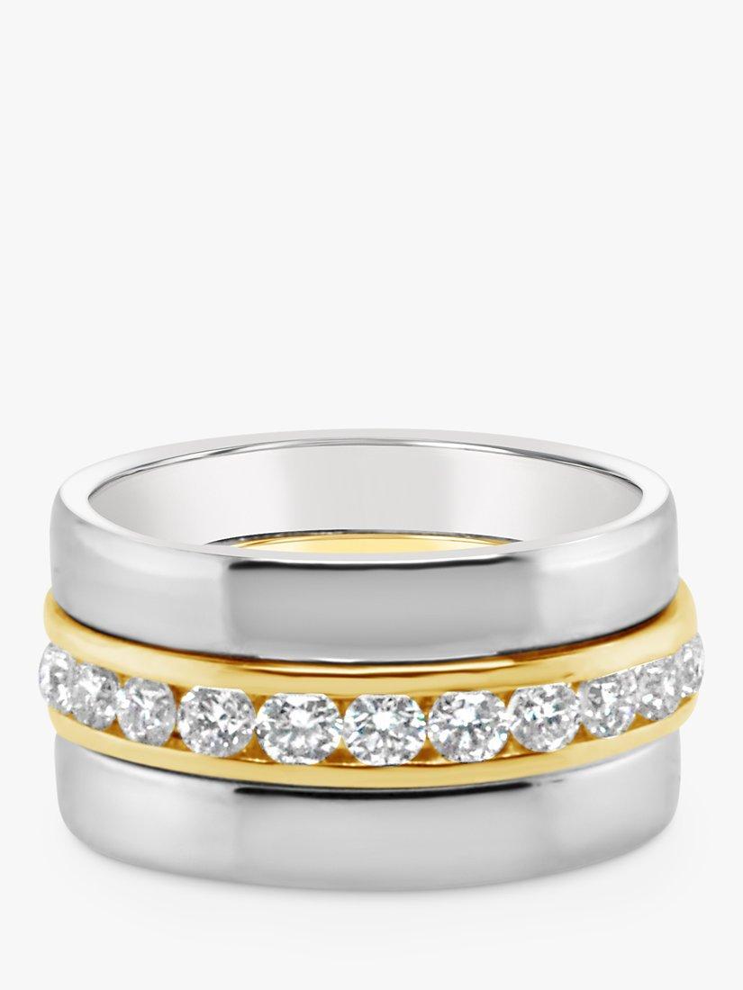 Product image 2 of 5, which shows Milton & Humble Jewellery Pre-Loved 14ct White & Yellow Gold Diamond Eternity Ring