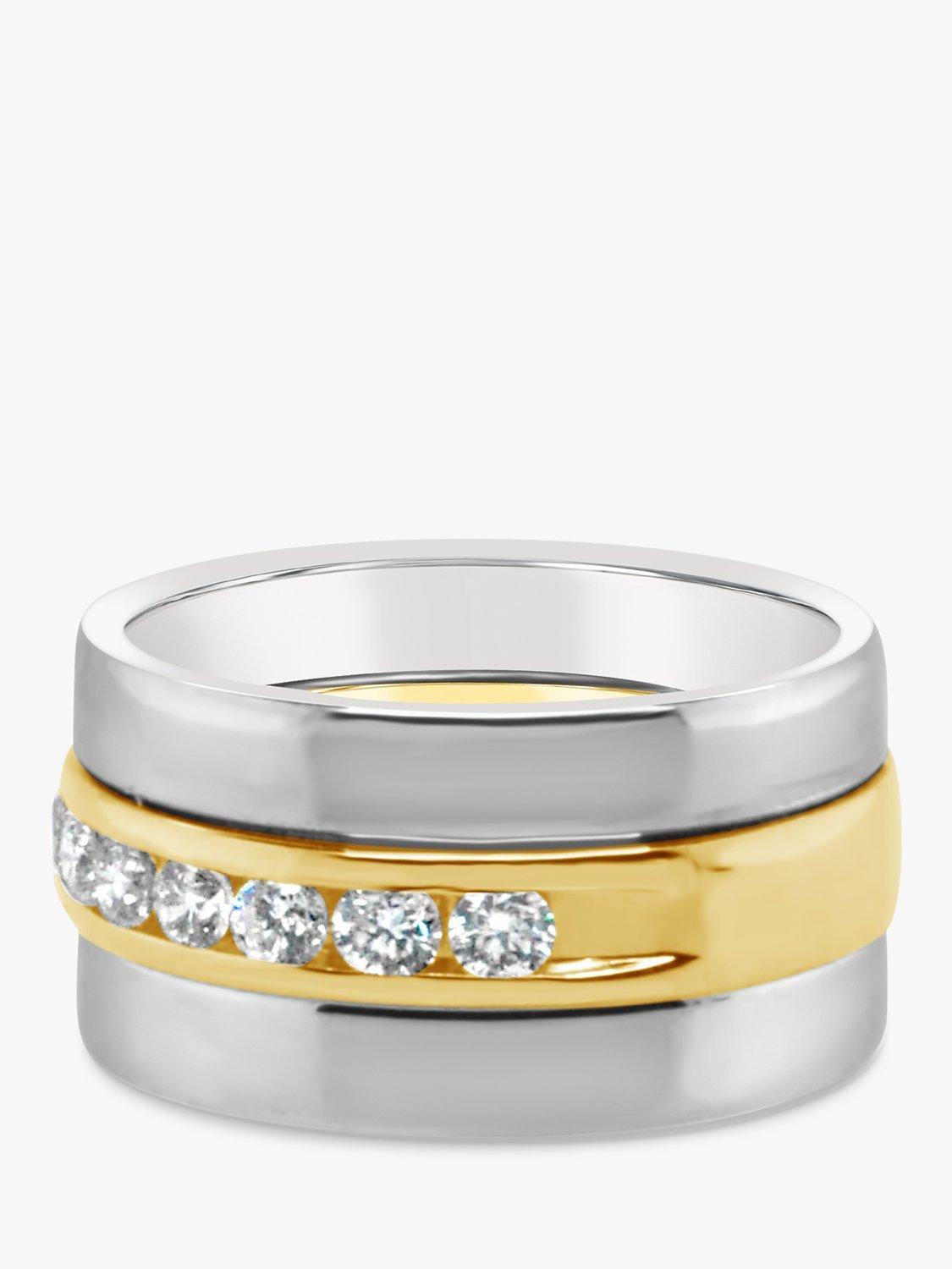 Product image 3 of 5, which shows Milton & Humble Jewellery Pre-Loved 14ct White & Yellow Gold Diamond Eternity Ring