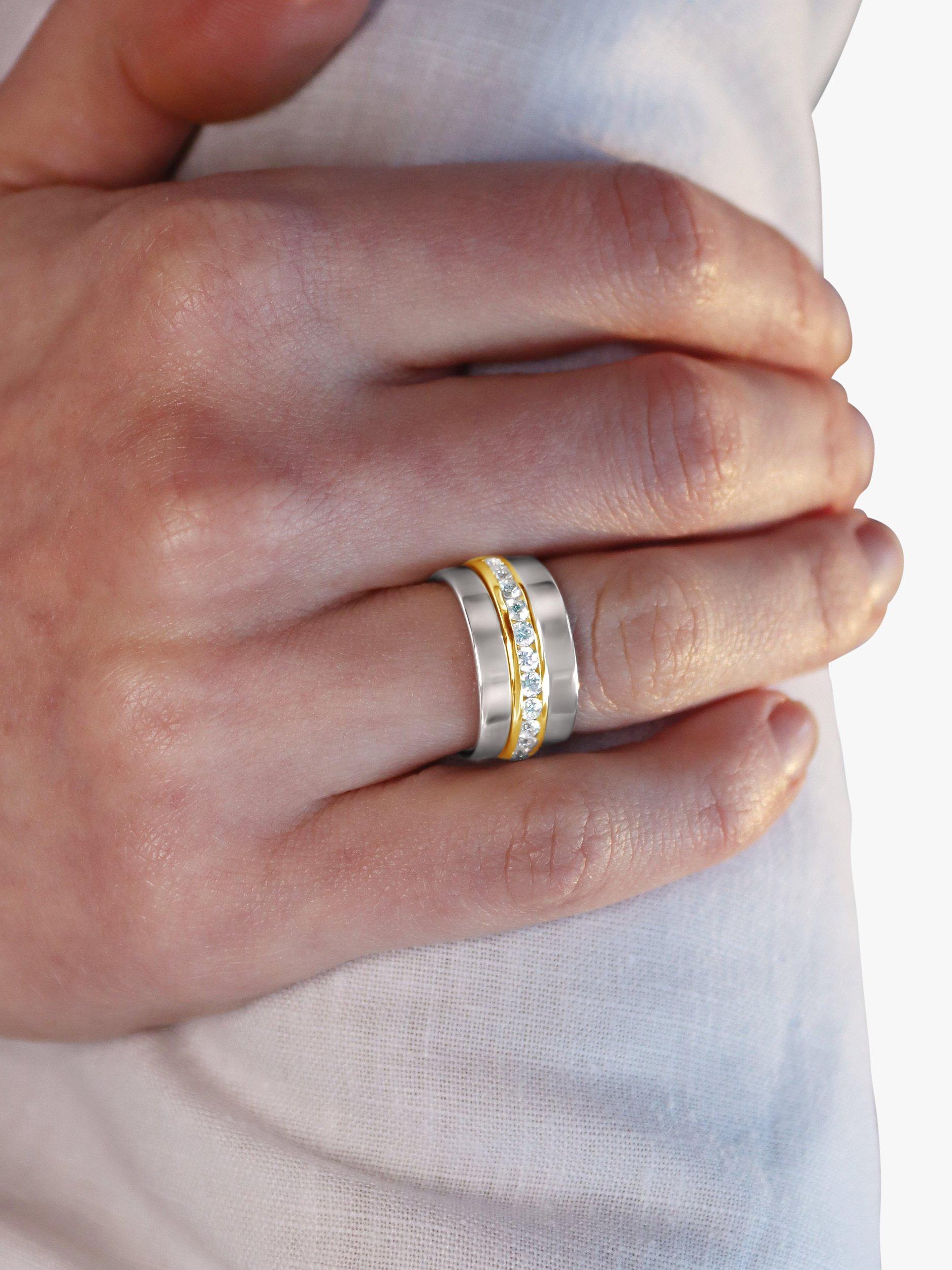 Product image 5 of 5, which shows Milton & Humble Jewellery Pre-Loved 14ct White & Yellow Gold Diamond Eternity Ring