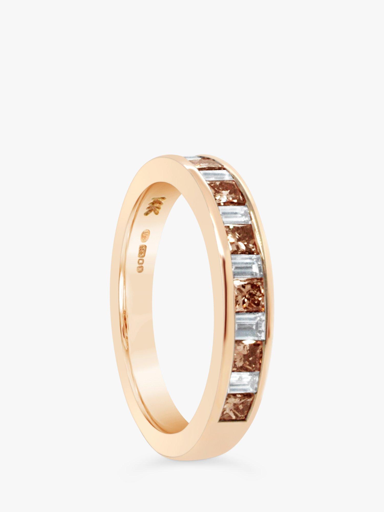 Product image 3 of 5, which shows Milton & Humble Jewellery Pre-Loved 14ct Rose Gold Diamond Half Eternity Ring